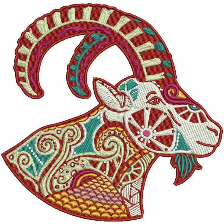 Zodiac Sign Сapricorn embroidery design - Embroidery Design
