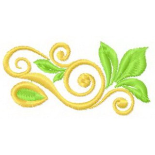 Vignette with leaves embroidery design - Embroidery Design