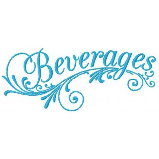 Beverages embroidery design - Embroidery Design