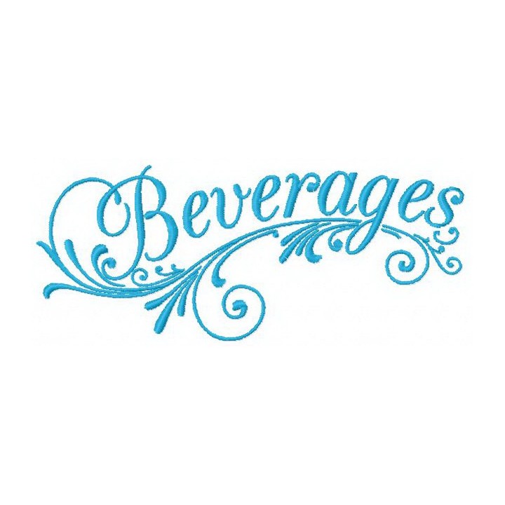 Beverages embroidery design - Embroidery Design