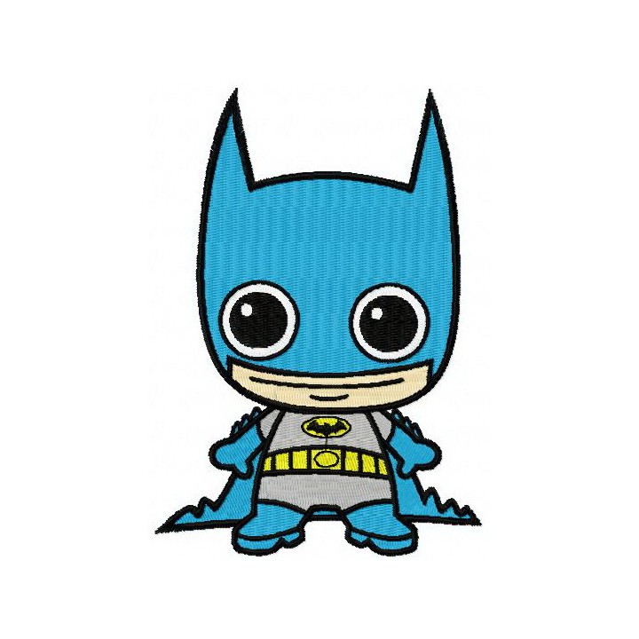 Chibi Batman embroidery design - Embroidery Design