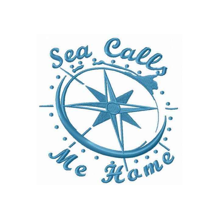 Sea calls me home embroidery design - Embroidery Design