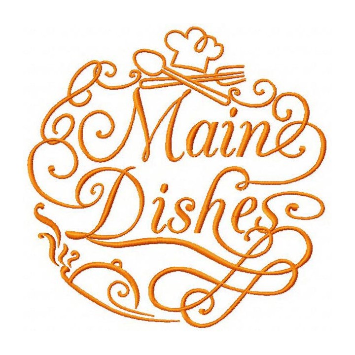 Main dishes embroidery design - Embroidery Design