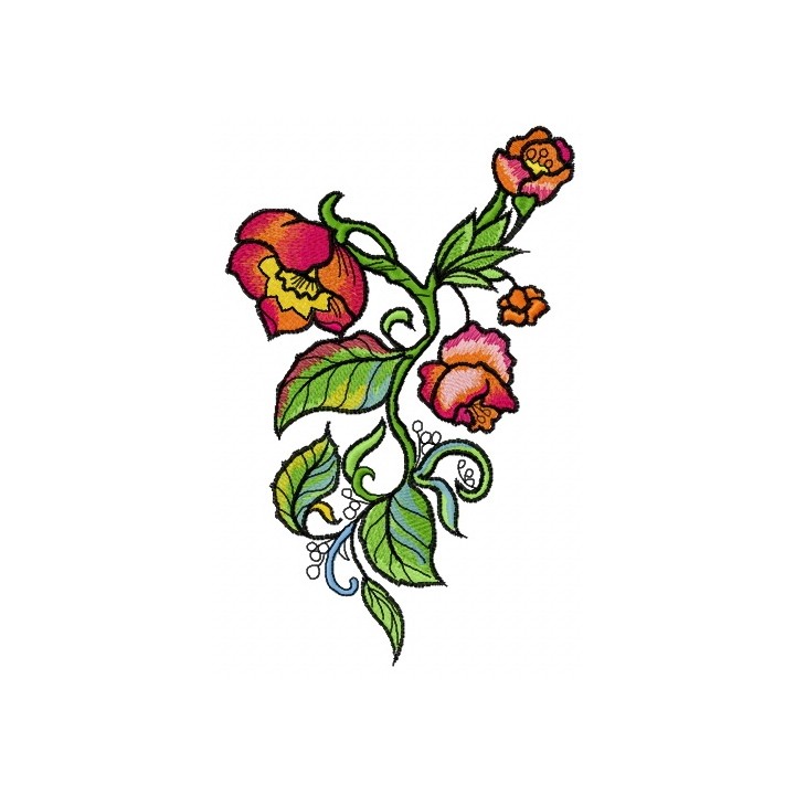 Wild poppies embroidery design - Embroidery Design