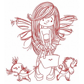 Shopping fairy 2 embroidery design - Embroidery Design