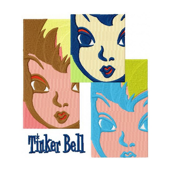 Tinker Bell collage embroidery design - Embroidery Design