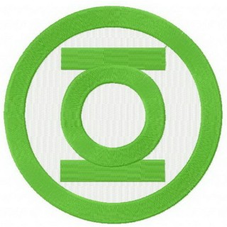 Green Lantern logo embroidery design - Embroidery Design