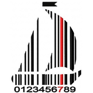 Ship barcode embroidery design - Embroidery Design
