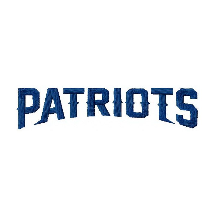 New England Patriots wordmark logo embroidery design - Embroidery Design
