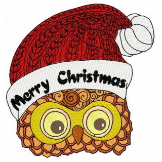 Christmas owl 4 embroidery design - Embroidery Design