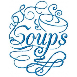 Soups embroidery design - Embroidery Design