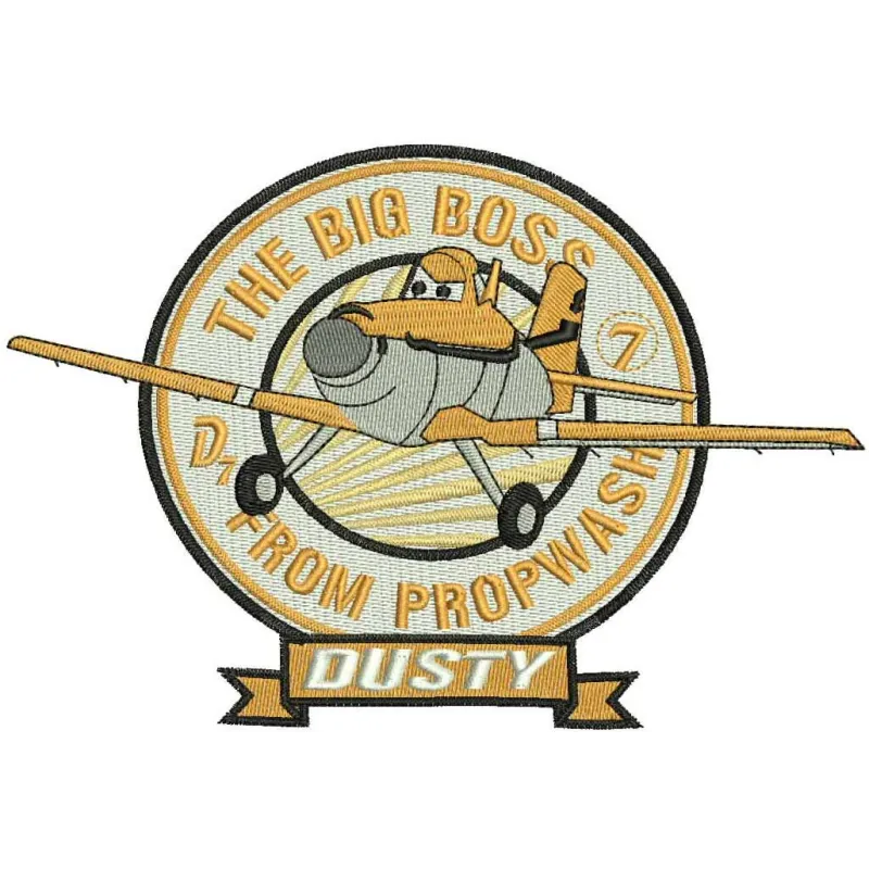 Dusty Crophopper embroidery design showcasing a charming aviation-themed stitching pattern for creative projects.