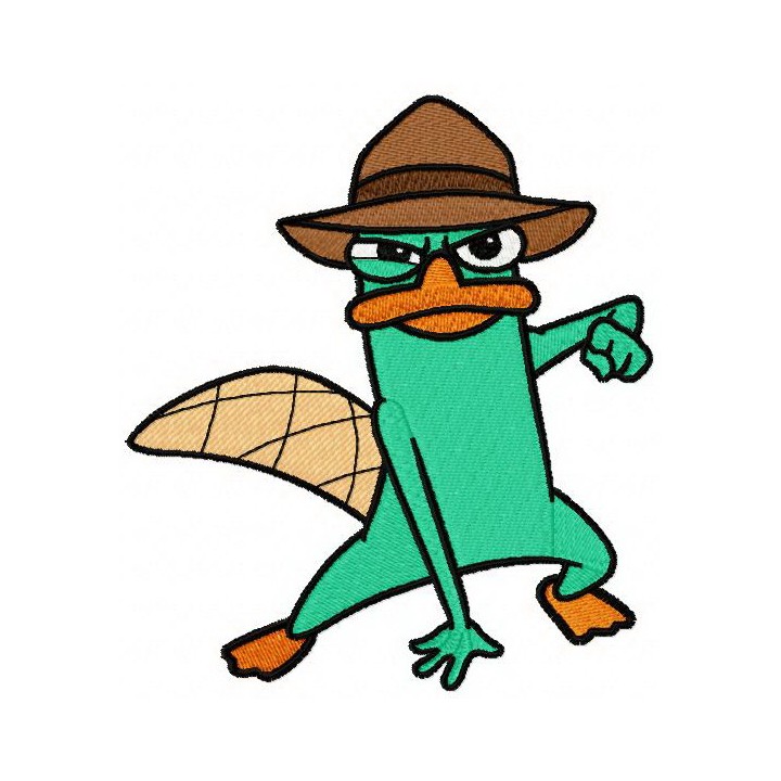 Perry the Platypus 2 embroidery design - Embroidery Design
