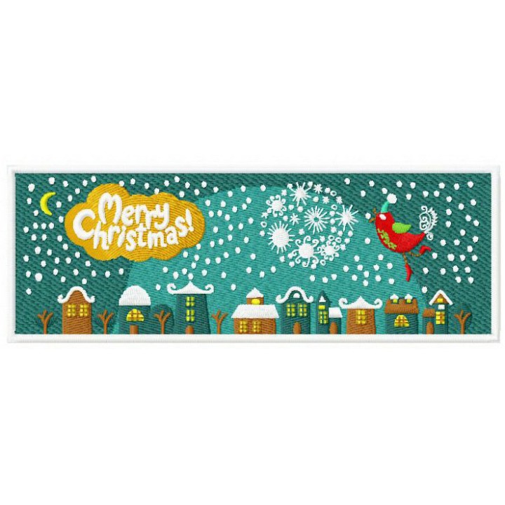 Merry Christmas bookmark 2 embroidery design - Embroidery Design