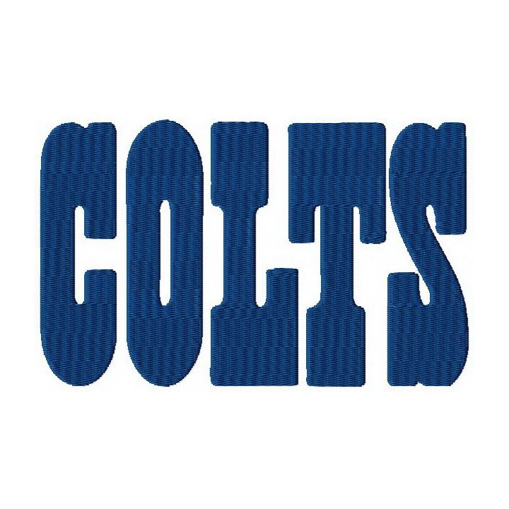 Indianapolis Colts wordmark logo embroidery design - Embroidery Design