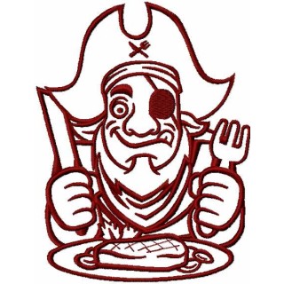 I'm hungry pirate embroidery design - Embroidery Design