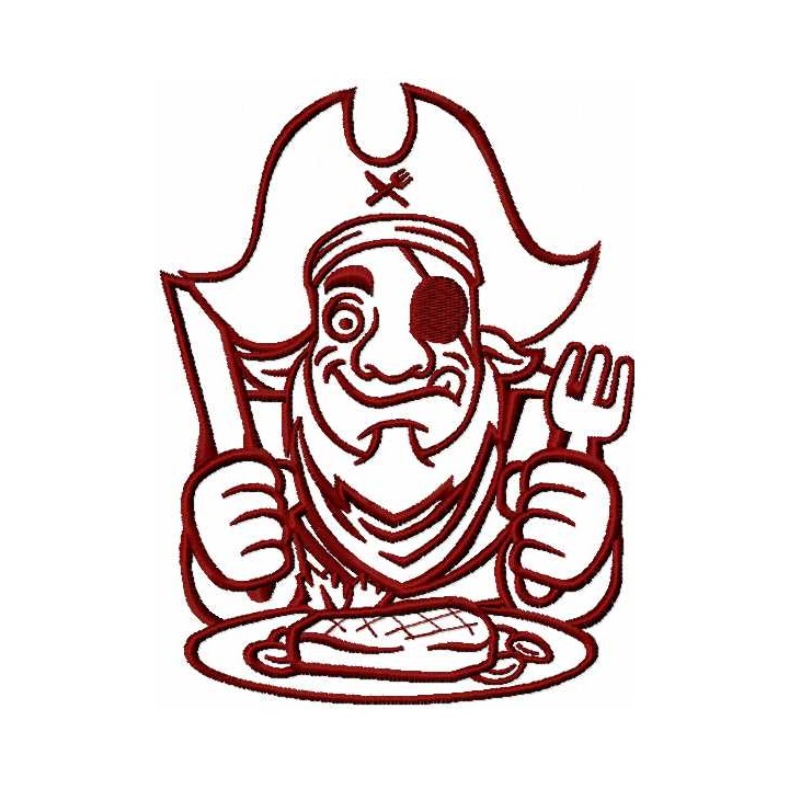 I'm hungry pirate embroidery design - Embroidery Design