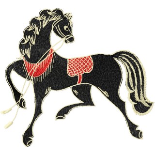 Black horse embroidery design - Embroidery Design