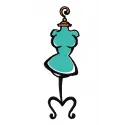Preview of the Mannequin 2 embroidery design featuring a stylish stitched motif for creative projects.