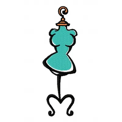 Preview of the Mannequin 2 embroidery design featuring a stylish stitched motif for creative projects.