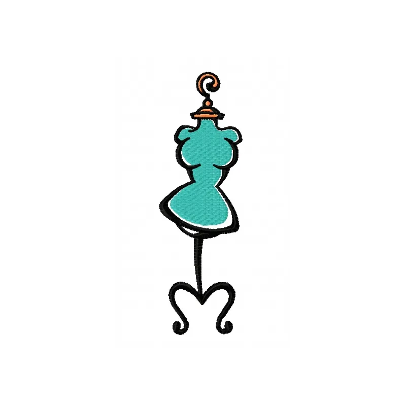 Preview of the Mannequin 2 embroidery design featuring a stylish stitched motif for creative projects.