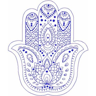 Palm Hamsa embroidery design - Embroidery Design