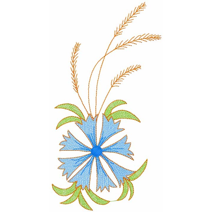 Cornflower 3 embroidery design - Embroidery Design
