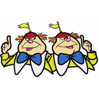 Tweedledee and Tweedledum 2 embroidery design - Embroidery Design