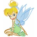 Tinkerbell sketch embroidery design preview showcasing whimsical details for creative stitching projects.