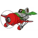El Chupacabra 2 embroidery design featuring a mythical creature, ideal for aviation-themed projects and apparel.