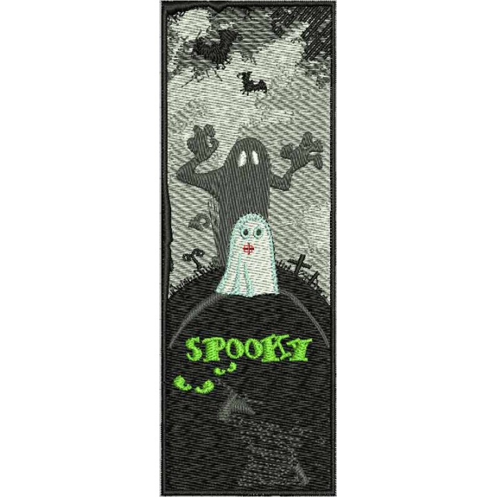 Spooky bookmark embroidery design - Embroidery Design