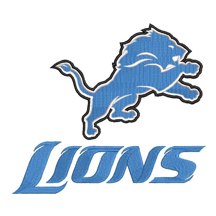 Detroit Lions big logo embroidery design - Embroidery Design