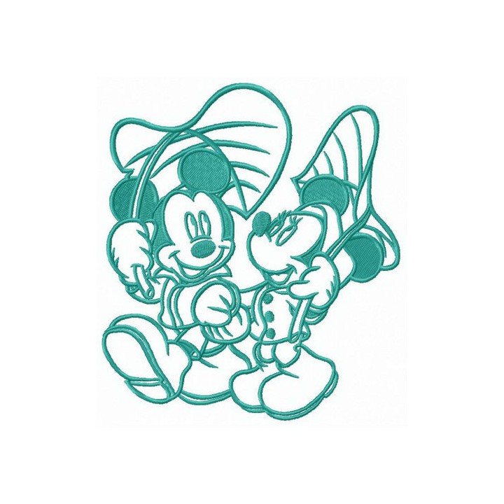 Walking under the rain embroidery design - Embroidery Design