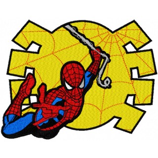 Spiderman big jump embroidery design - Embroidery Design