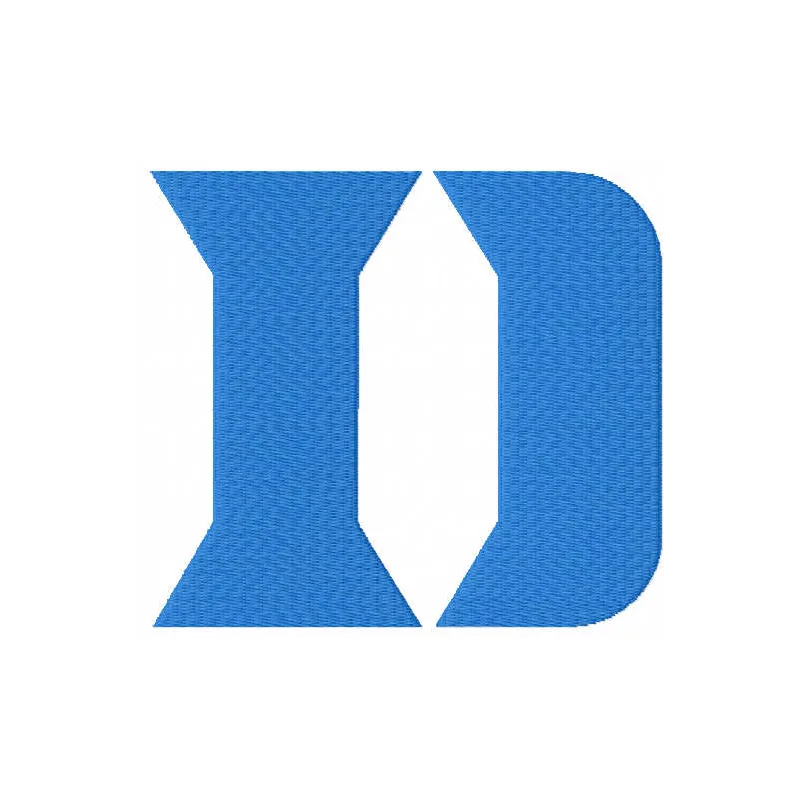 Duke University D Logo embroidery design showcasing the iconic Blue Devils logo for creative stitching projects.