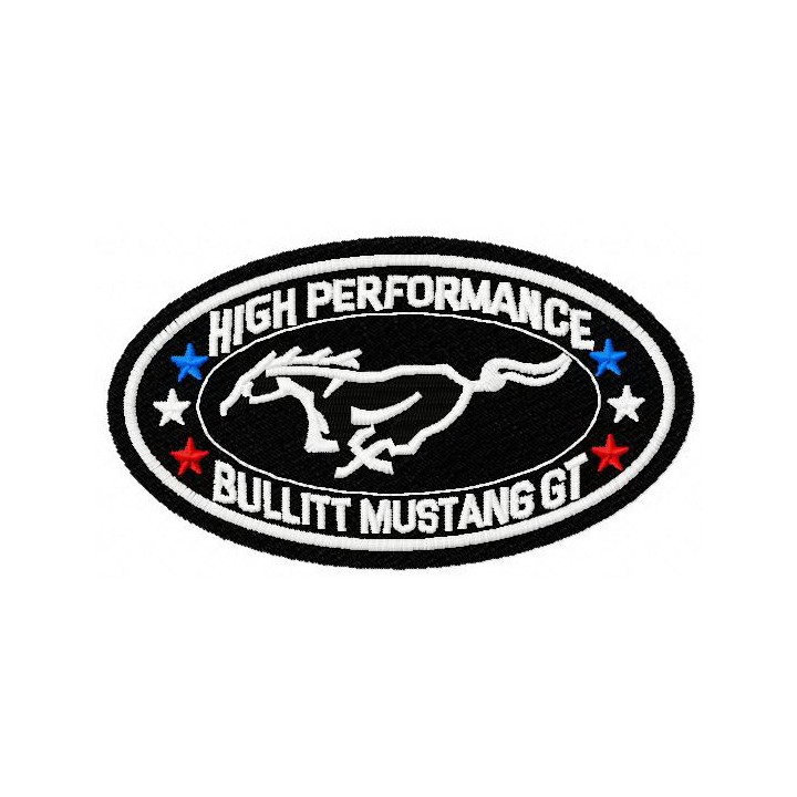 Mustang Bullitt GT embroidery design - Embroidery Design