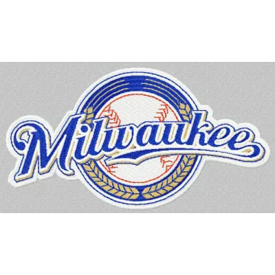 Milwaukee Brewers logo 2 embroidery design preview showcasing the iconic team emblem for creative stitching projects.