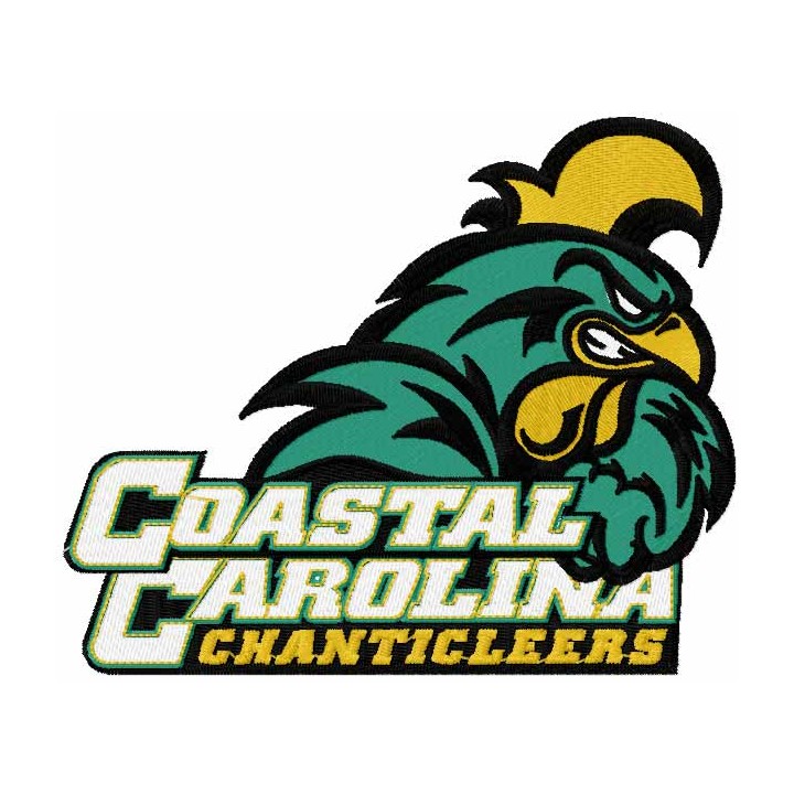 Coastal Carolina Chanticleers logo embroidery design - Embroidery Design