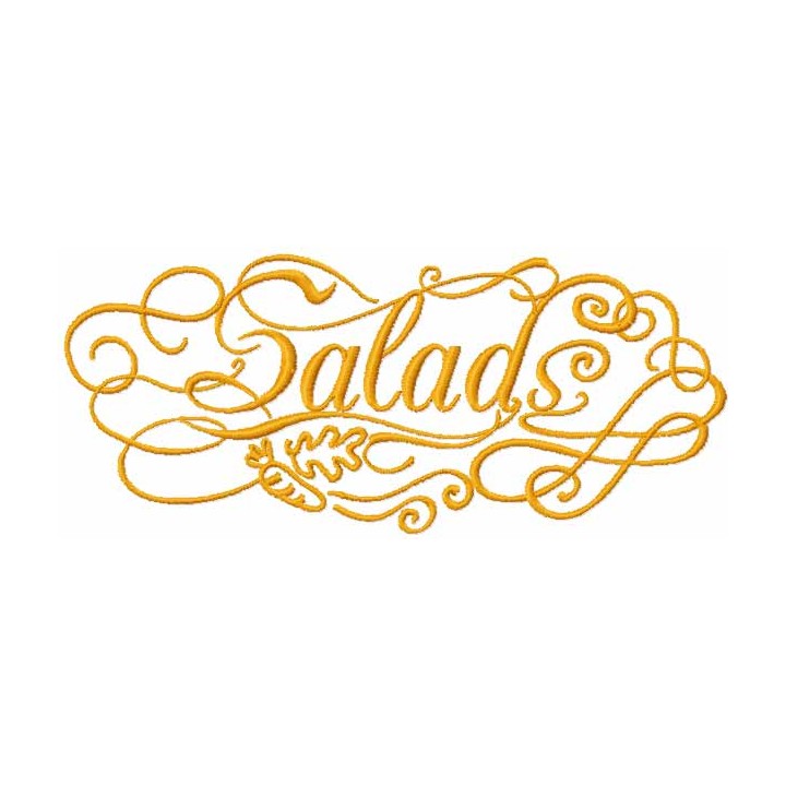 Salads embroidery design - Embroidery Design