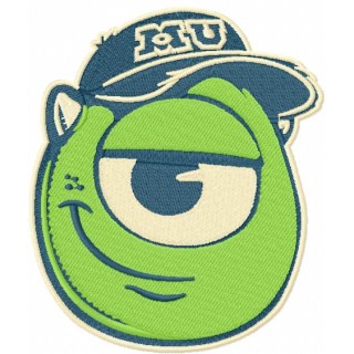 Mike Wazowski badge embroidery design - Embroidery Design