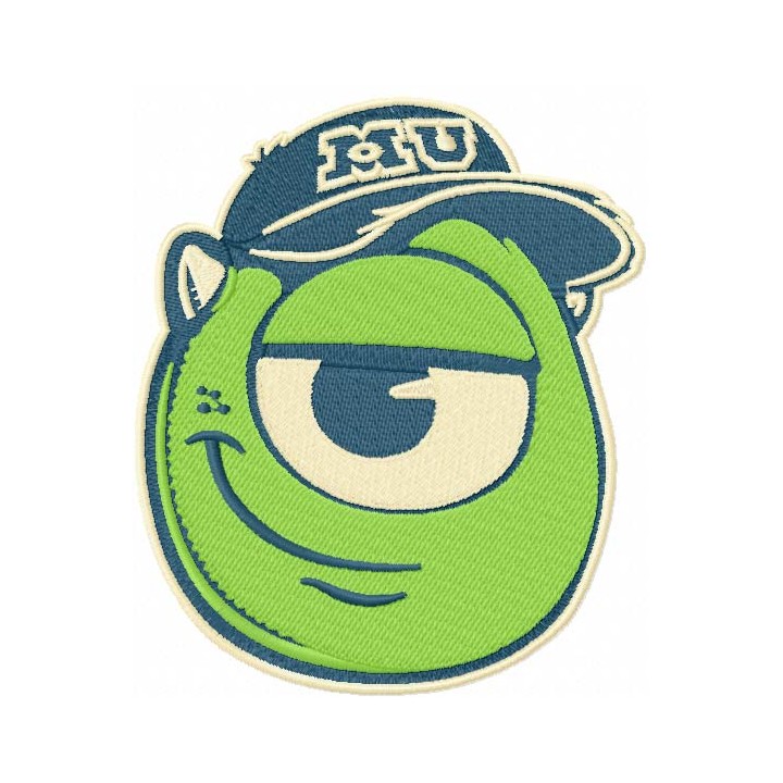 Mike Wazowski badge embroidery design - Embroidery Design