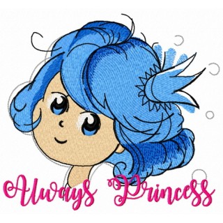 Always princess embroidery design - Embroidery Design