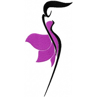 Women's silhouette embroidery design - Embroidery Design