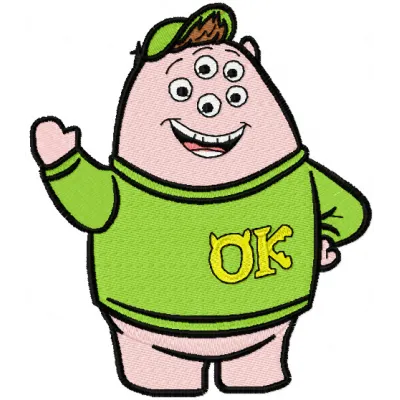 Preview of Scott 'Squishy' Squibbles embroidery design featuring a playful monster motif for creative stitching projects.