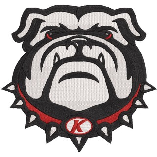 Kimberly School Bulldog logo embroidery design - Embroidery Design