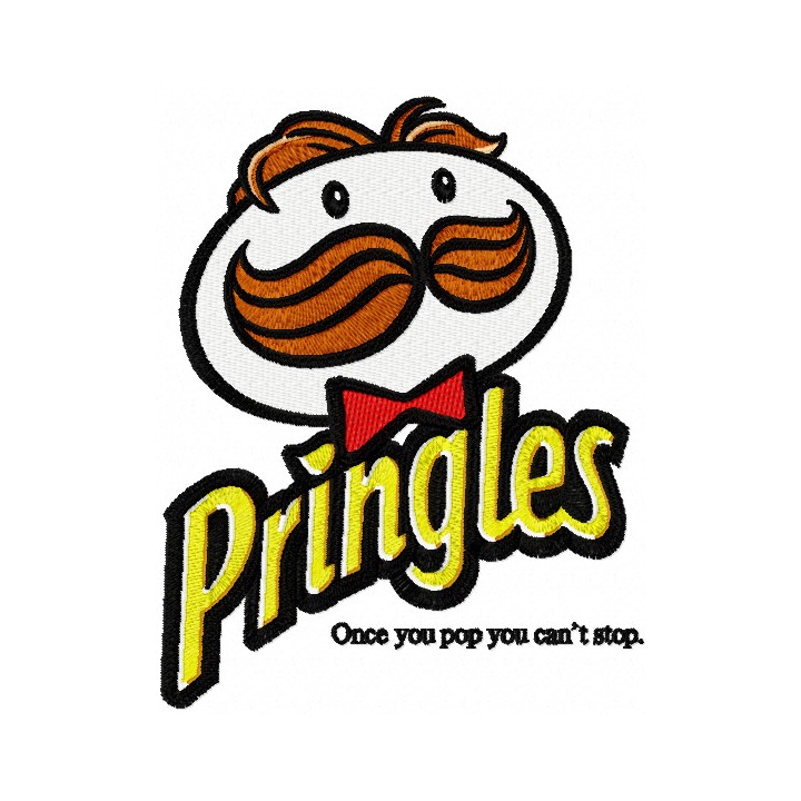 Pringles logo embroidery design - Embroidery Design