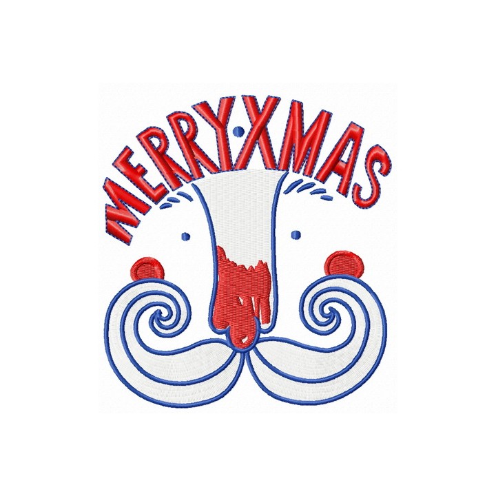 Santa's face 3 embroidery design - Embroidery Design