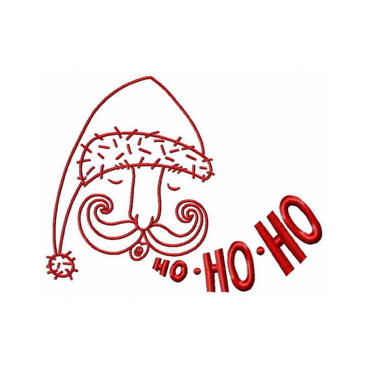 Santa's face 2 embroidery design - Embroidery Design
