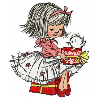 Girl's presents 2 embroidery design - Embroidery Design