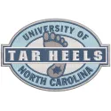 Embroidery design preview of the University of North Carolina Tar Heels logo, featuring vibrant colors and detailed stitchin…